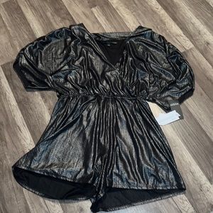 Womens black short romper